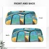 NBSKSDLK Flip flops and tropical beach scene Makeup Bag for Women Men Pencil Pouch Travel Small Cosmetic Bag Zippered Toiletry Bags Aesthetic Pen Bags Trendy Storage Bags Leather Coin Pouch Purse view 3