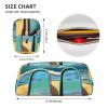 NBSKSDLK Flip flops and tropical beach scene Makeup Bag for Women Men Pencil Pouch Travel Small Cosmetic Bag Zippered Toiletry Bags Aesthetic Pen Bags Trendy Storage Bags Leather Coin Pouch Purse view 4