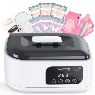 Wattne Paraffin Wax Machine for Hands & Feet  Paraffin Wax Warmer Moisturizing Kit with Auto-Timer & Precision Temperature Control, Paraffin Wax Bath for Arthritis, Dry Skin Care, Home Spa-White