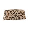 NBSKSDLK Brown Pattern Leopard Makeup Bag for Women Men Pencil Pouch Travel Small Cosmetic Bag Zippered Toiletry Bags Aesthetic Pen Bags Trendy Storage Bags Leather Coin Pouch Purse view 2