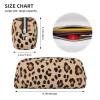 NBSKSDLK Brown Pattern Leopard Makeup Bag for Women Men Pencil Pouch Travel Small Cosmetic Bag Zippered Toiletry Bags Aesthetic Pen Bags Trendy Storage Bags Leather Coin Pouch Purse view 4