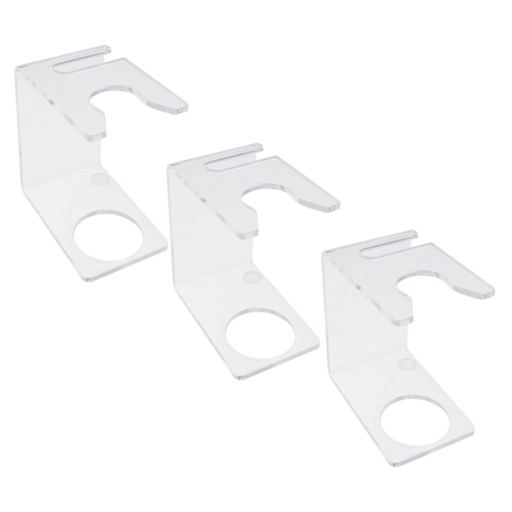 BATHVEVE 3Pcs Men's Badger Hair Shaving Brush Holder Foam Brush Base Wall-Mounted Razor Stand Organizer for Bathroom