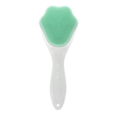 BATHVEVE Cozy Cat Paw Design Silicone Brush Face Cleansing Tool Exfoliating Brush Long Handle Facial Cleanser