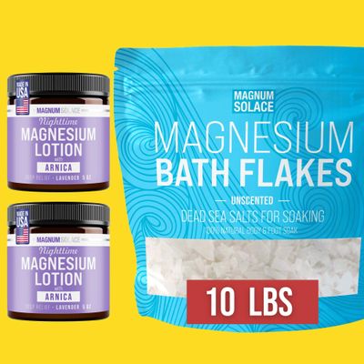 10 LBS Magnesium Bath Flakes and 2 x Arnica Magnesium Cream