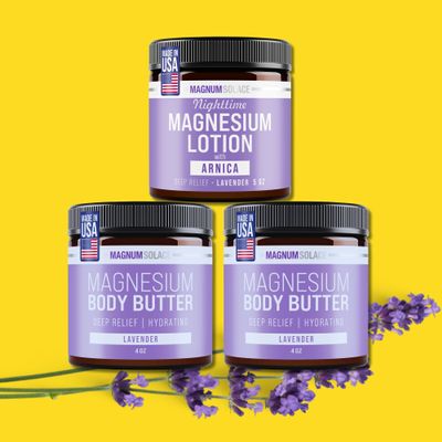 3 Pack: Arnica Magnesium Lotion and Body Butter - Triple Combo Pack (3 Items)