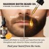 Biotin Beard Growth Oil for Men Set  2 Pack Unscented & Citrus with Castor & Grape Seed Oil for Fuller, Softer, Moisturizing Beard  Gift for Father, Husband, Boyfriend  4 oz view 4