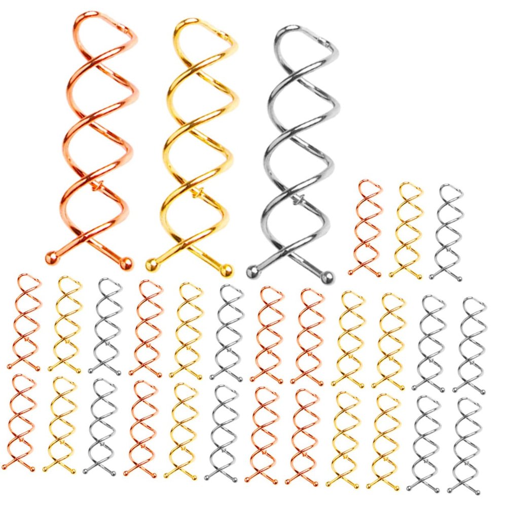 DEARMAMY 30pcs Spiral Bun Clips Hair Accessories for Easy Hair Styling for Updos Weddings Daily Wear