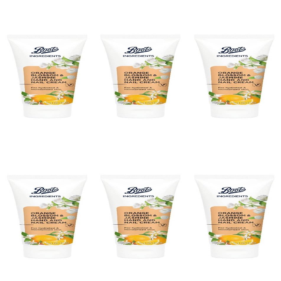 Boots Ingredients Orange Blossom and Jasmine Hand Cream 3.38 Fl Oz. (6)