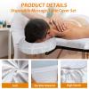 100 Pcs Disposable Fitted Massage Table Sheet Set - 50 Pcs Breathable Spa Bed Sheets and 50 Pcs Face Cradle Covers/Headrest Covers view 4
