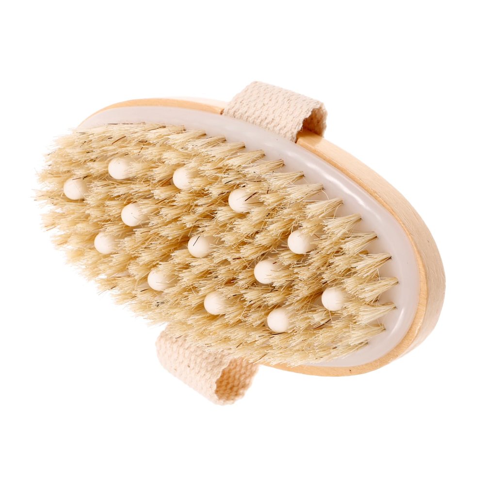 BATHVEVE Shower Foot Scrubber Body Brush Massage Bath Brush Bristle Shower Bathing Accessories for Cleansing Deep Cleaning