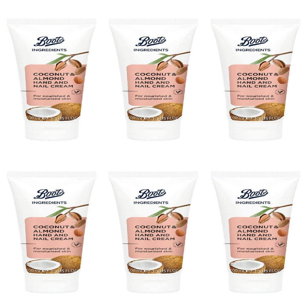 Boots Ingredients Coconut and Almond Hand Cream 3.38 Fl Oz. (6)