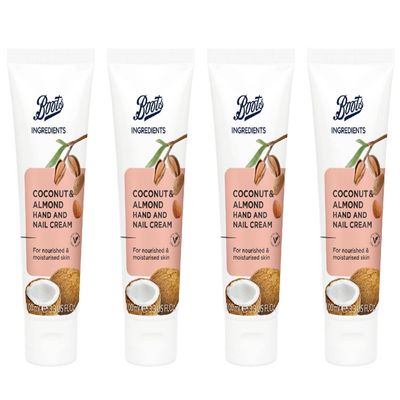Boots Ingredients Coconut and Almond Hand Cream 3.38 Fl Oz. (4)