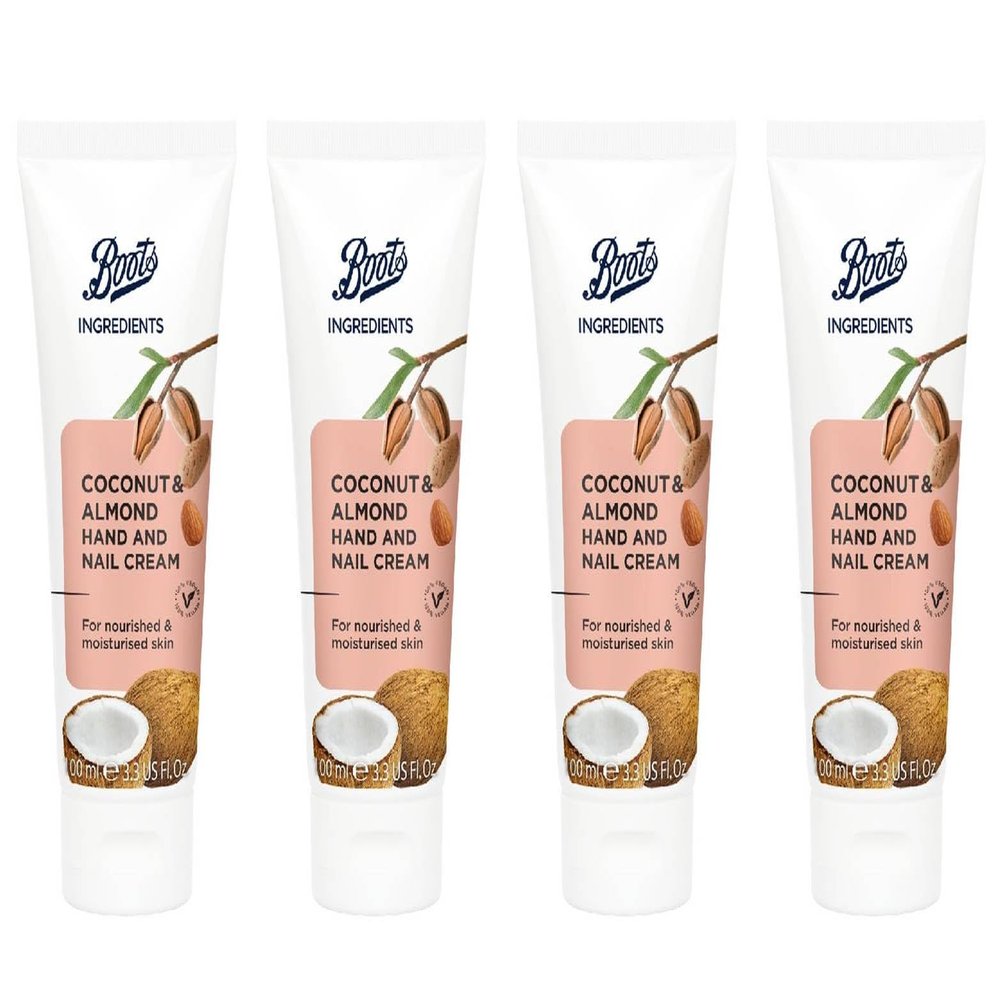 Boots Ingredients Coconut and Almond Hand Cream 3.38 Fl Oz. (4)