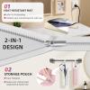 Aenfaiy 2-in-1 Heat Resistant Mat & Bag for Hair Styling Tools, Hanging Curling Iron Holder Flat Iron Holder with Zip, Portable Hot Hair Tools Travel Bag, Hair Straightener Mat Pouch for Countertop view 3