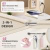 Aenfaiy 2-in-1 Heat Resistant Mat & Bag for Hair Styling Tools, Hanging Curling Iron Holder Flat Iron Holder with Zip, Portable Hot Hair Tools Travel Bag, Hair Straightener Mat Pouch for Countertop view 3