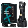 PRITECH Manscape Body Hair Trimmer for Men - Waterproof Pubic Hair Ball Trimmer, Ceramic Blade Electric Body Shavers for Men with USB-C Charging, Wet & Dry Use & Nick-Free Design, Sensitive Skin Safe view 1