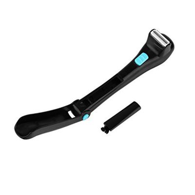 COMPUKAS Electric Back Shaver for Men DIY Grooming Body Hair Remover Ergonomic Design Rechargeable Black Achieve Smooth Hair Back