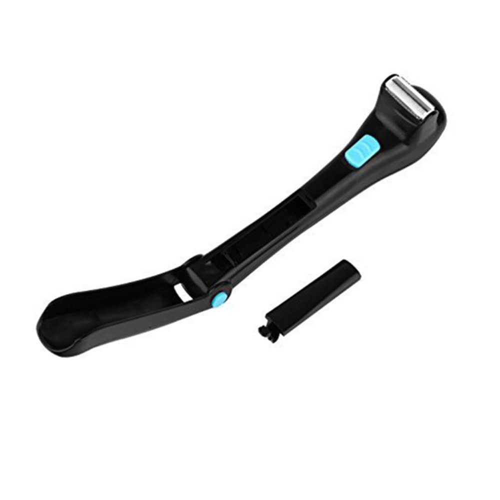 COMPUKAS Electric Back Shaver for Men DIY Grooming Body Hair Remover Ergonomic Design Rechargeable Black Achieve Smooth Hair Back
