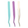 EPIGEIST 3PCS Eyelash Tweezers Set Purple Precision Applicator Tools for False Eyelashes and Lash Extensions for Makeup Artists and Beauty Enthusiasts view 1