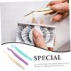 EPIGEIST 3PCS Eyelash Tweezers Set Purple Precision Applicator Tools for False Eyelashes and Lash Extensions for Makeup Artists and Beauty Enthusiasts view 2