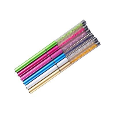NIYANGLE 6pcs Women Eyelash Brush with Rhinestone Rod Portable Mascara Applicator for Eyelash Extensions Makeup Includes White Rose Red Golden Purple Dark Blue