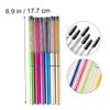 NIYANGLE 6pcs Women Eyelash Brush with Rhinestone Rod Portable Mascara Applicator for Eyelash Extensions Makeup Includes White Rose Red Golden Purple Dark Blue view 2