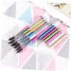 NIYANGLE 6pcs Women Eyelash Brush with Rhinestone Rod Portable Mascara Applicator for Eyelash Extensions Makeup Includes White Rose Red Golden Purple Dark Blue view 4
