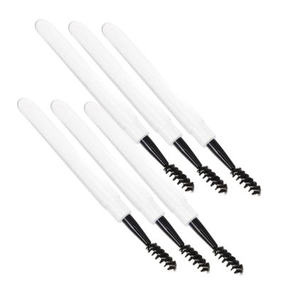 EPIGEIST 6pcs Eyelash Makeup Brush Set with Lid Spiral Eyelash and Eyebrow Applicators for Mascara