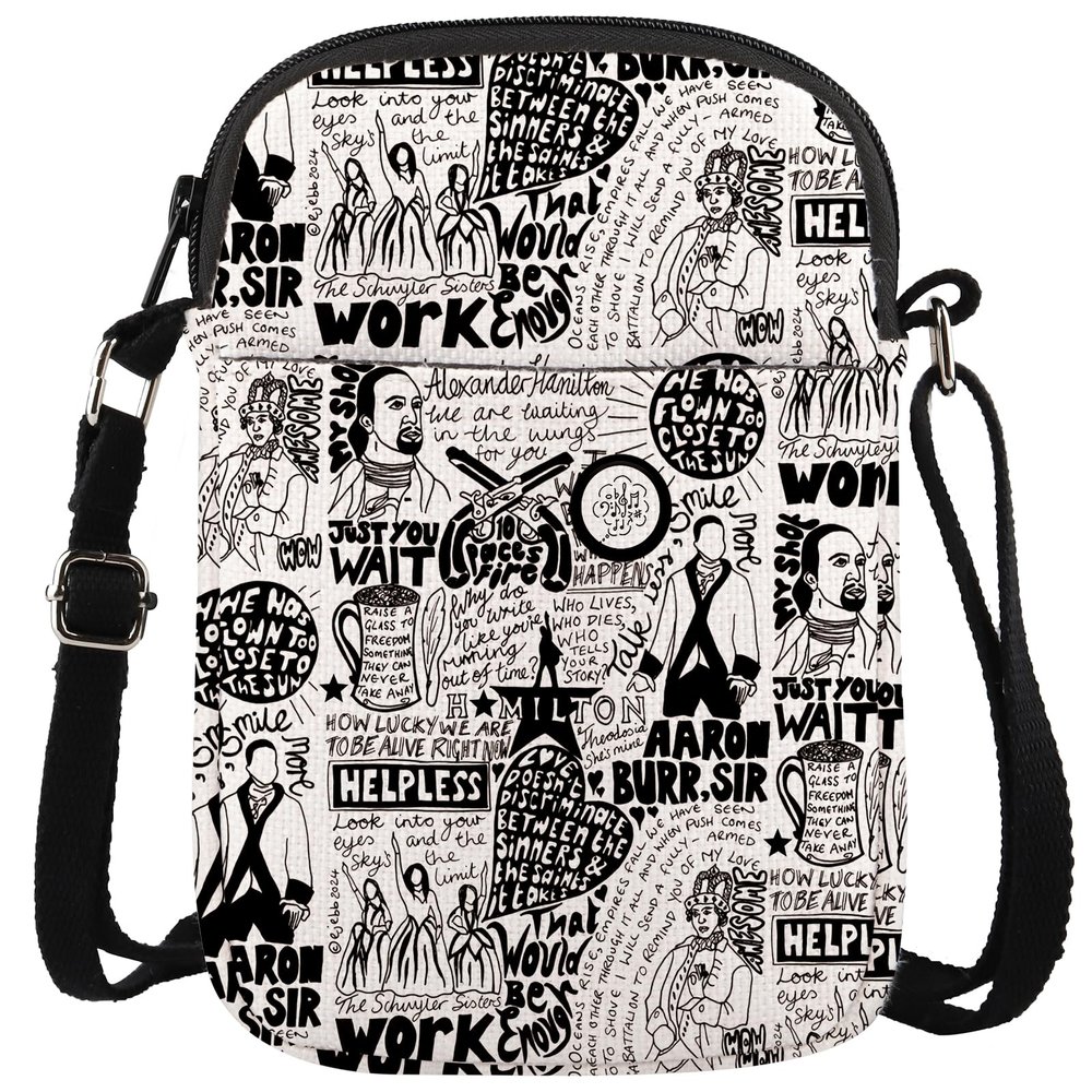 WCGXKO Musical Zipper Messenger Bag Musical Lover Gift Musical Crossbody Bag For Musical Lover (HA CR1)