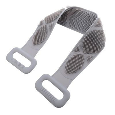 ARTSEWPLY Silicone Bath Towel Dry Brush Body Brush Exfoliating Scrubber for Back Neck Shoulder Extra Bath Wash Towel Two Hand Pull-rings