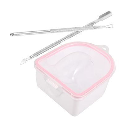 Beavorty Double Layer Nail Soak Bowl Set Hand Soaking Bowl for Manicure Softens Cuticles for Nail Art