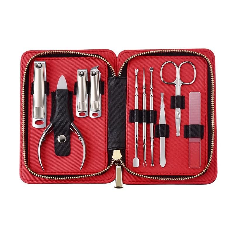 DFWZMQTG Nail Trimming Tool Set Manicure Home Use 10 Pieces Manicure Set(Style 3)