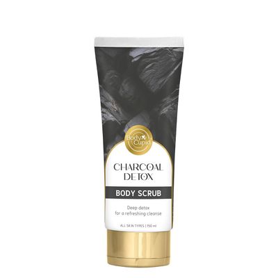 Bo-dy Cu/pid Charcoal Detox Body Scrub | Deep Cleansing & Exfoliating Scrub with Activated Charcoal | Removes Impurities & Smooths Skin | 150ml