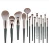 14pcs Green Cloud Makeup Brush Set Loose Powder Blush Foundation Eyeshadow Brushes Complete Set view 3