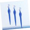 DECOMELODY 3Pcs Portable Stainless Steel Eyebrow Razors Delicate Trimmers for Precision Brow Shaping Makeup Tools for Women Ladies Travel Friendly Transparent Blue view 2