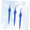 DECOMELODY 3Pcs Portable Stainless Steel Eyebrow Razors Delicate Trimmers for Precision Brow Shaping Makeup Tools for Women Ladies Travel Friendly Transparent Blue view 3