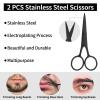 Beard Shaper for Men Beard Shaping Tools - Gifts for Men Beard Template Guide, Straight Edge Razor, 10 PCS Double Edge Blade, Barber Pencil, Beard Comb, Stainless Steel Scissor Mustache Lineup Tools view 4