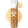 Body Glow Oil, Broad Spectrum SPF 50, Glitter Shimmer Sunscreen Body Oil Lotion with Sequin Mica, Lightweight Non-Sticky Moisturizer with Coconut, Skin Illuminator Glowing Results (01# Golden Amber) view 1