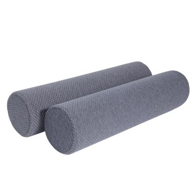 2 Pack Round Massage Table Bolster Pillow Pad, Bolster Pillow, Round Pillows, Suitable for Earthlite Massage Table (Grey, 4.7''x19.6'')