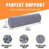 2 Pack Round Massage Table Bolster Pillow Pad, Bolster Pillow, Round Pillows, Suitable for Earthlite Massage Table (Grey, 4.7''x19.6'') view 2