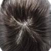 FNY HAIR Toupee for Men French Lace Front Mens Toupee Human Hair Replacement Systems Fine Mono Man Hairpieces Black Brown Blonde Gray Hairpiece 6"X8" #2 Darkest Brown-80% Light Density view 4