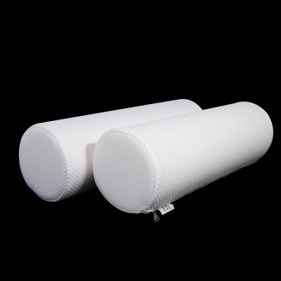 2 Pack Round Massage Table Bolster Pillow Pad, Bolster Pillow, Round Pillows, Suitable for Earthlite Massage Table (White, 5.9''x19.6'')