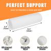 2 Pack Round Massage Table Bolster Pillow Pad, Bolster Pillow, Round Pillows, Suitable for Earthlite Massage Table (White, 5.9''x19.6'') view 2