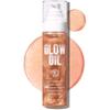 Body Glow Oil, Broad Spectrum SPF 50, Glitter Shimmer Sunscreen Body Oil Lotion with Sequin Mica, Lightweight Non-Sticky Moisturizer with Coconut, Skin Illuminator Glowing Results (02# Rose Gold) view 1