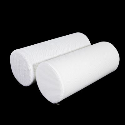 2 Pack Round Massage Table Bolster Pillow Pad, Bolster Pillow, Round Pillows, Suitable for Earthlite Massage Table (White, 7.8''x19.6'')