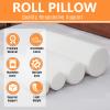 2 Pack Round Massage Table Bolster Pillow Pad, Bolster Pillow, Round Pillows, Suitable for Earthlite Massage Table (White, 7.8''x19.6'') view 3