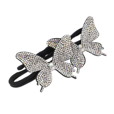BATHVEVE Butterfly Hair Bun Device for Girls Rhinestone Hair Accessories Curler