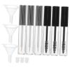 AUTSUPPL 3pcs Eyelash Cream Container with Wand and Funnels Set for Diy Mascara Transparent Tube for Easy Filling and Travel Includes Silver Eyelash Brush and Funnels view 1