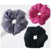 Mint Green Silk Hair Scrunchie with Filling Cotton, 2.36Inch Small Elastic Hair Ties for No Damage, Medium to Thick, Long, Curly, Textured Hair, 1Count view 3