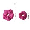 Mint Green Silk Hair Scrunchie with Filling Cotton, 2.36Inch Small Elastic Hair Ties for No Damage, Medium to Thick, Long, Curly, Textured Hair, 1Count view 4